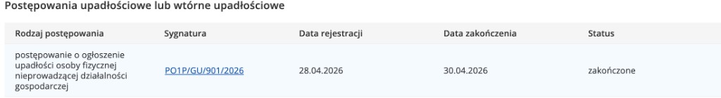 Wpis KRZ — sygn. PO1P/GU/901/2026