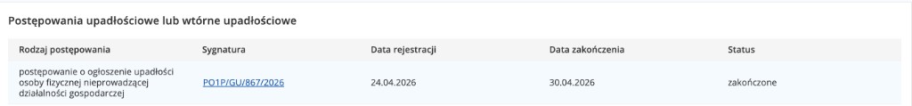 Wpis KRZ — sygn. PO1P/GU/867/2026